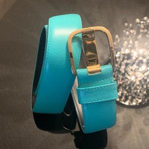 Dior Turquoise Leather Belt